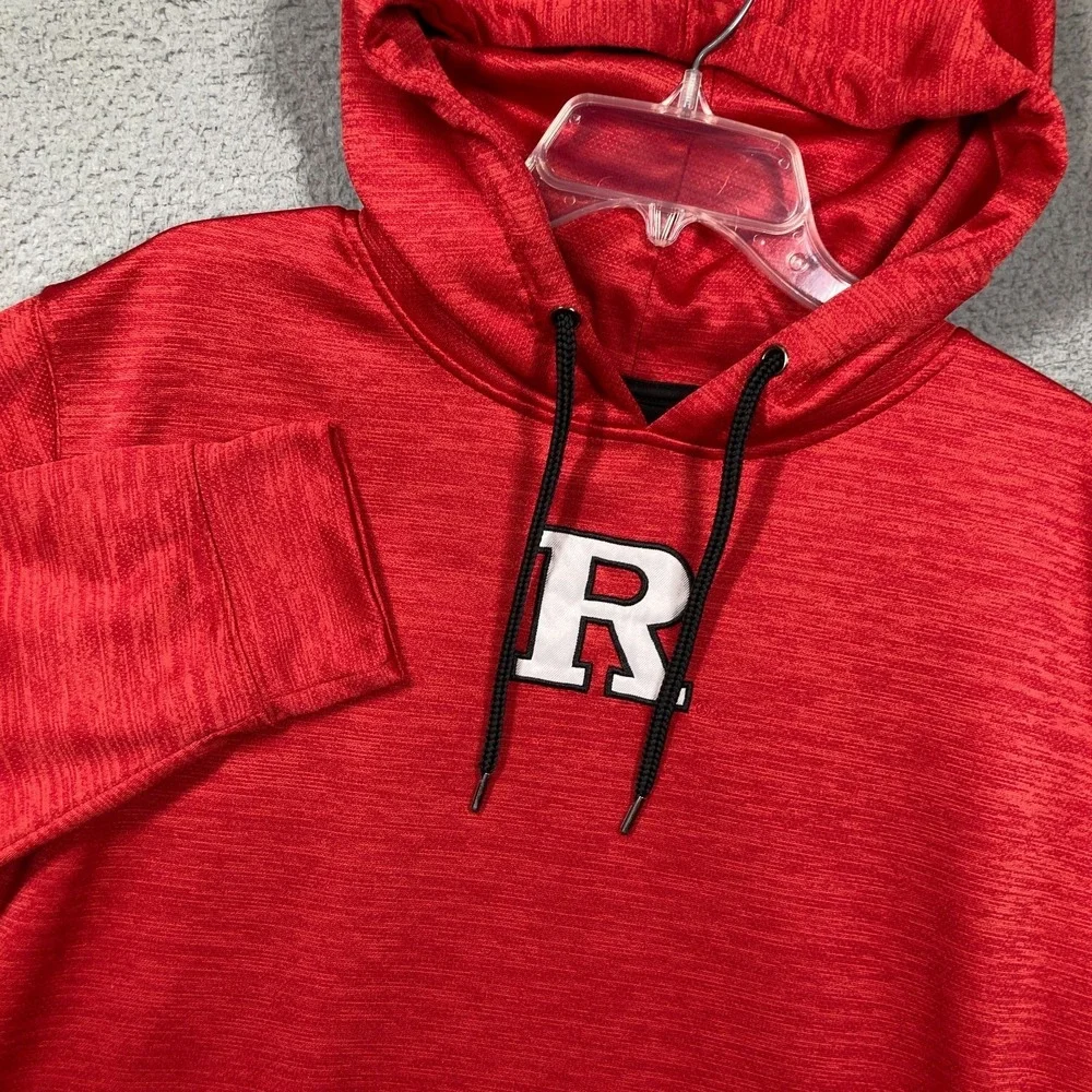 Rutgers University Scarlet Knights Hoodie Mens XL‎ Red Pullover Sweatshirt